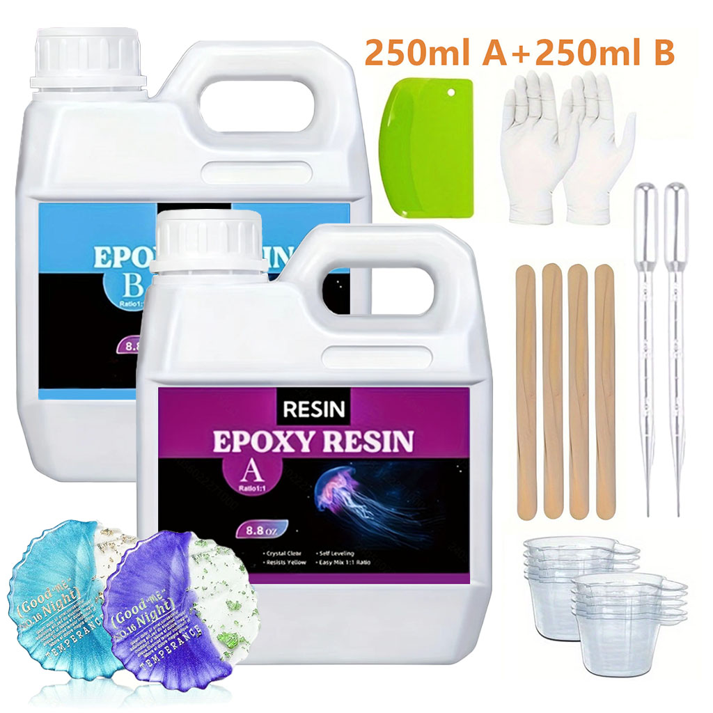 Resin Jewelry Kit - 125ml/250ml Kristalheldere Gietresin Kit, Belletjesvrije Epoxyhars