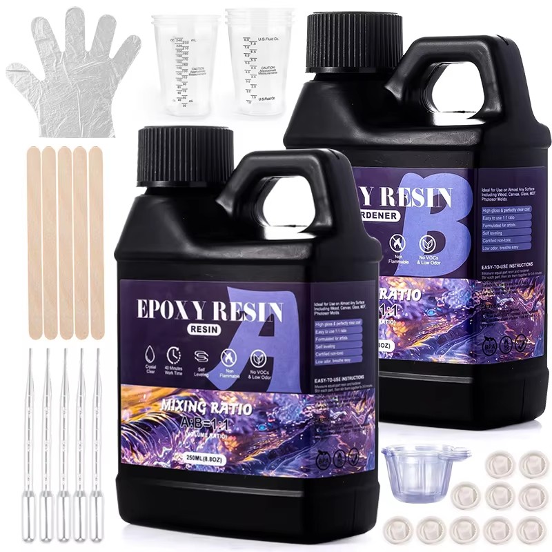Resin Jewelry Kit - Easy Mix 1:1 Epoxyhars Kit Kristalhelder