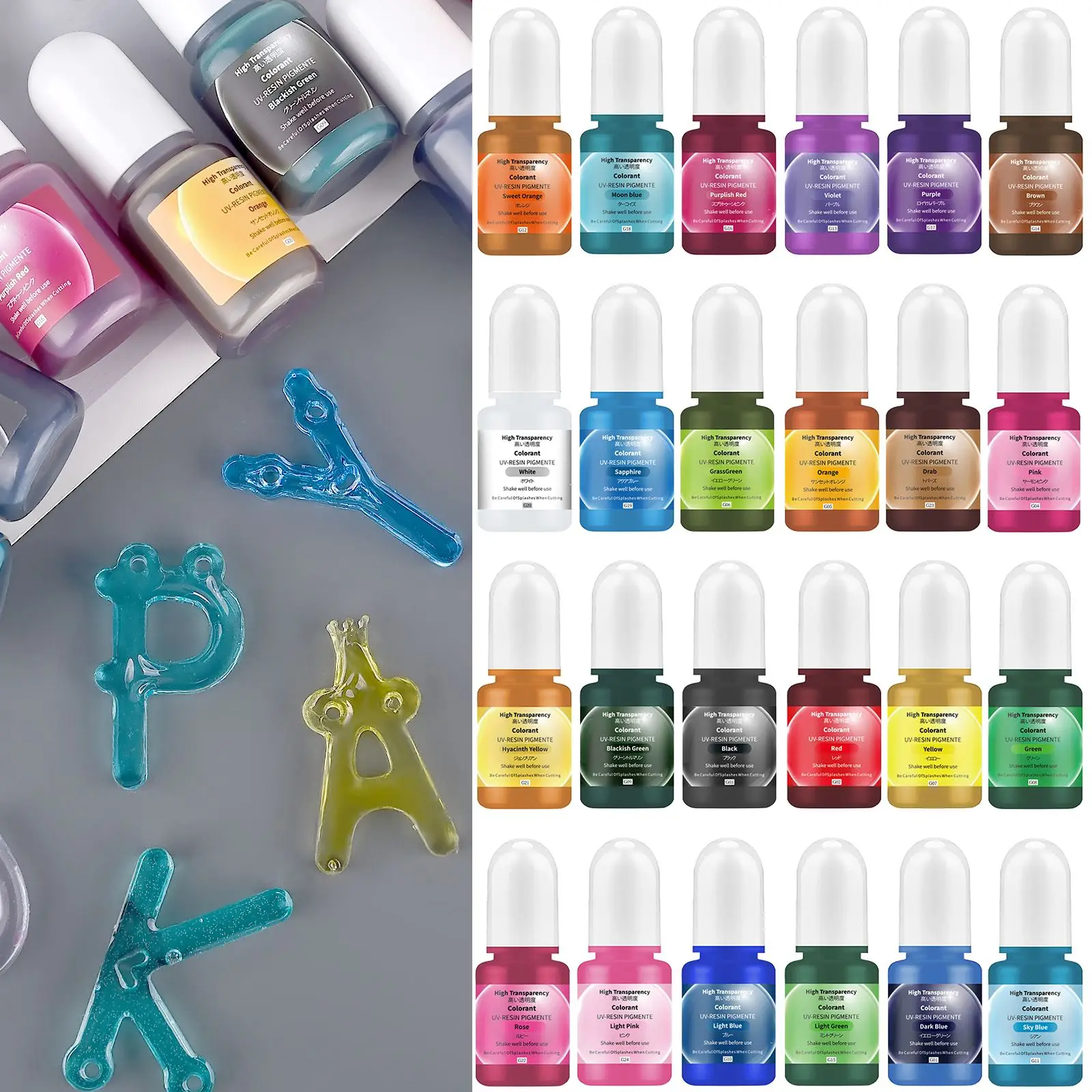 Epoxy Uv Resin Kit - 24 Kleuren 5 ml Epoxyhars Pigment