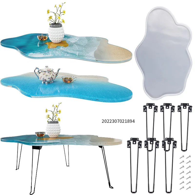 Resin Ocean Wave Mold - Grote 61Cm Onregelmatige Lade Epoxyhars Siliconen