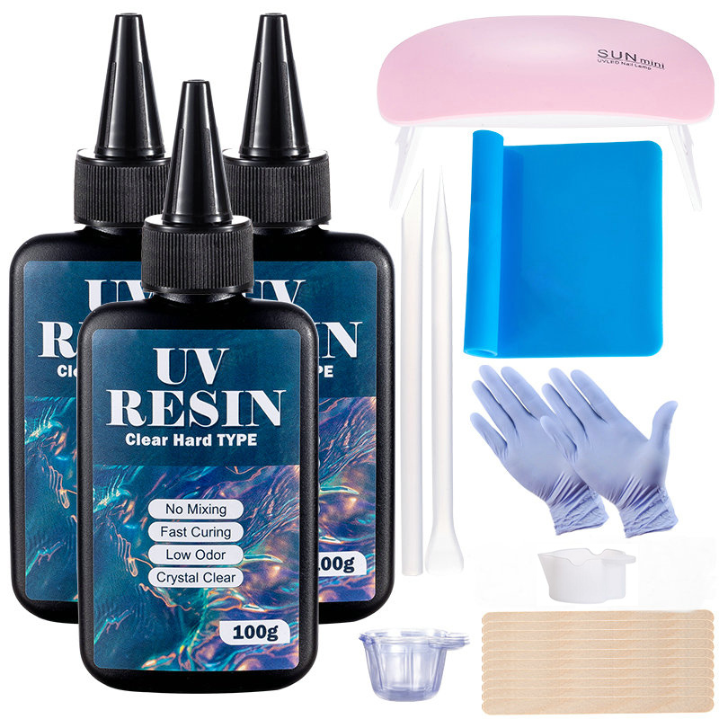 Resin Jewelry Kit - 100g/250g helder UV-hars hard type één