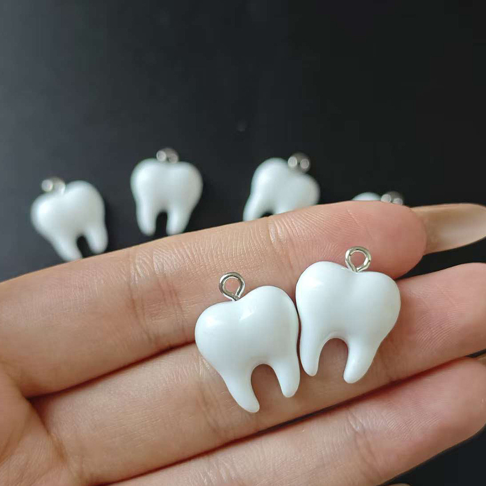 10 stuks schattige witte tande - Resin Craft Projects recensie en prijs