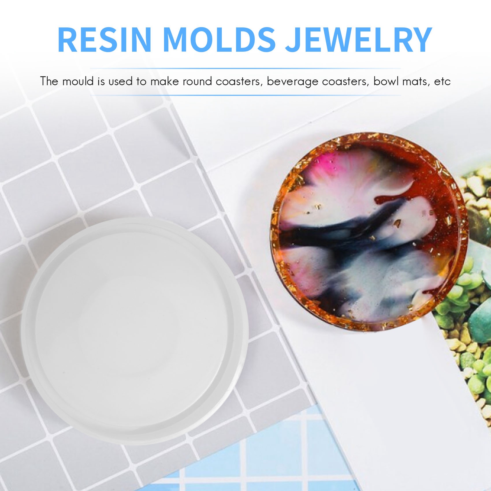 ABQR 4-pack grote diy ronde on - Coaster Mold Round recensie en prijs