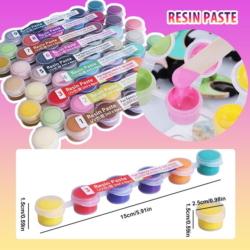 6 kleuren/set Pasta Pigment UV - Resin Pigment Set recensie en prijs